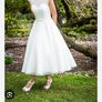 Beautiful tea length wedding dress size 12 Image 5