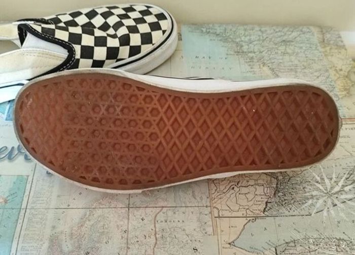 Genuine Vans Checkerboard Slip Ons in Size UK 5