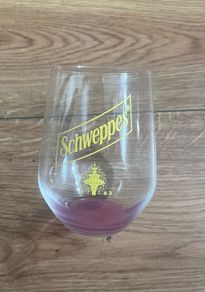Schweppes branded whiskey glasses
