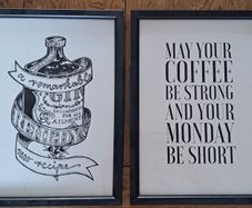 A4 framed prints wall art