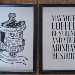 A4 framed prints wall art