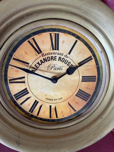 Rare Double Sided Brass Display Clock