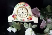 Desk or Mantle Clock Cottage Roses