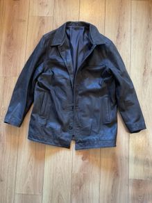 Mens Real Leather Jacket Size XL