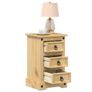 Bedside Cabinet Corona 35x32.5x58 cm Solid Wood Pine Image 2