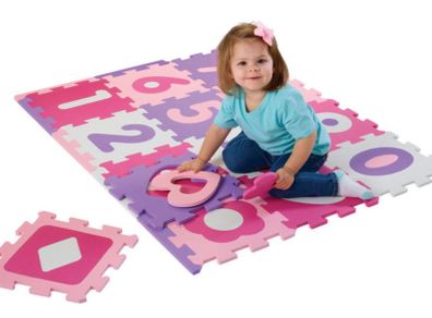 Pink foam playmat