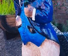 Hand painted garden ornament Peter the Rabbit