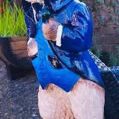 Hand painted garden ornament Peter the Rabbit
