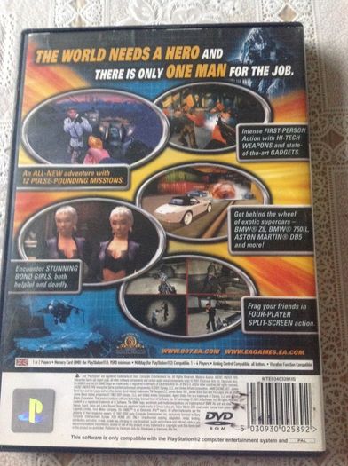 007 Agent Under Fire.  PS2 game