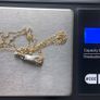 Two Tone 9ct Gold 0.06ct Diamonds and Sapphire Pendant Image 8