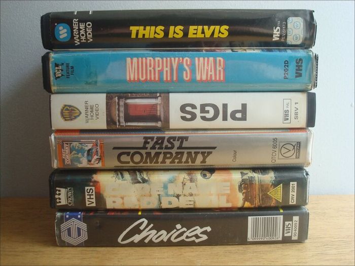 VHS Precerts - (x6) - Elvis, Cronenberg Etc.