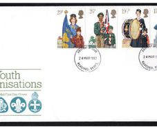 1982 Great Britain Youth Organisations Commemorative Stamps Addressed First Day Cover (FDC) with Reading, Berkshire cancel