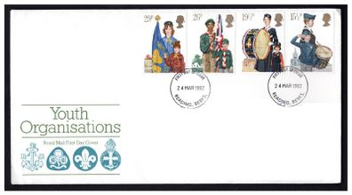 1982 Great Britain Youth Organisations Commemorative Stamps Addressed First Day Cover (FDC) with Reading, Berkshire cancel