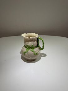 Antique Belleek Fermanagh Ireland Miniature Cream Jug.  2nd Mark (1891 to 1926)