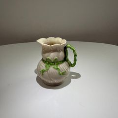 Antique Belleek Fermanagh Ireland Miniature Cream Jug.  2nd Mark (1891 to 1926)