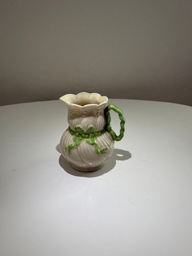 Antique Belleek Fermanagh Ireland Miniature Cream Jug.  2nd Mark (1891 to 1926)