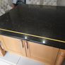 Marble kitchen Table/Island with 6 Stools Image 3