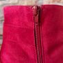 Wine Suede Ankle boots with gold buckle, size 6 Image 4