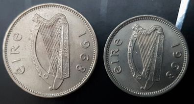 Ireland Unc 1968 Six Pence (6d) And Three Pence (3d)