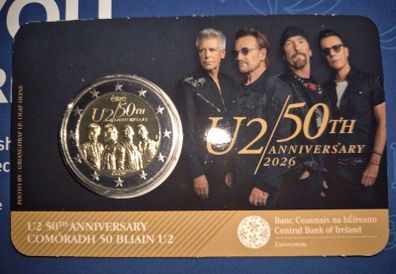 U2 2 euro coin 50th anniversary