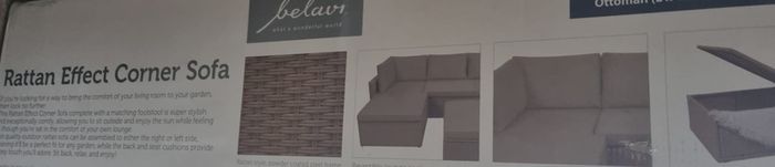 Rattan garden corner sofa