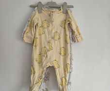 3-6m, 3 Next 2 Way Zip Up Sleepsuits - Animal Print