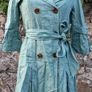 Atmosphere -Teal Double-Breasted Trench Coat Image 8