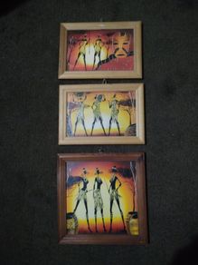 3 pictures in frames