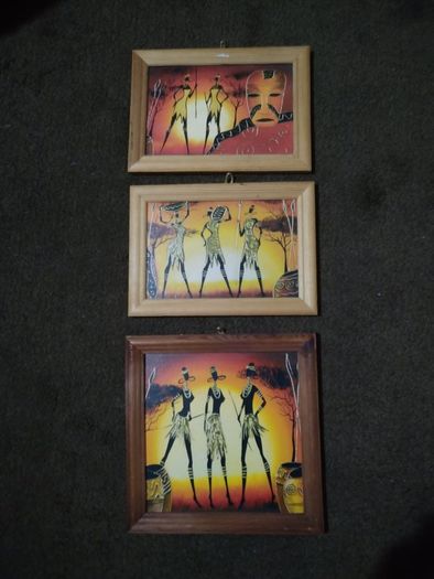 3 pictures in frames