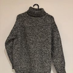Vintage Chunky Marled Knit Turtleneck Sweater Oversized Fit XS 34 6