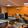 6 Flip Top Table on castors and 11  meeting chairs Image 3
