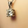 Rhodium Plated Sterling Silver 1ct Moissanite Solitaire Pendant and Chain Image 6