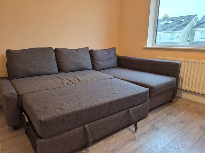 IKEA Friheten Corner Sofa-Bed with Storage - Dark Grey