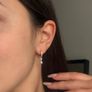 Natural Diamond Hoop Earrings White gold Brand New Image 5