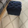 navy puff footstool Image 3