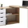 Jysk Desk Langager 41-107x107-165 Oak/white Image 3