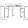 White corner desk with shelving Image 4