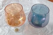 Vintage Crystal Goblets/ Brandy Glasses - Pair