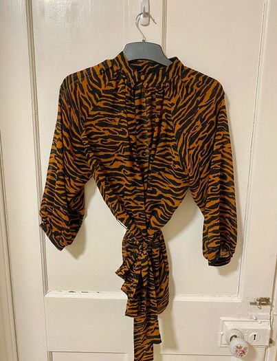 ASOS ladies animal print sheer blouse