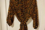 ASOS ladies animal print sheer blouse
