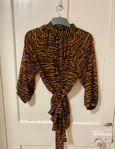ASOS ladies animal print sheer blouse