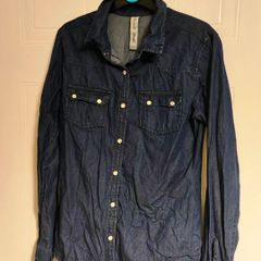 Zara Basic Denim Shirt Size S