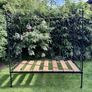 Antique Edwardian four poster iron Single beds x 2 available, with mattress Image 3