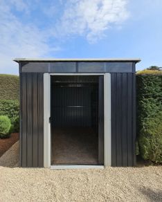USED 8ft x 6ft Steel Pent Shed shedsDirectIreland
