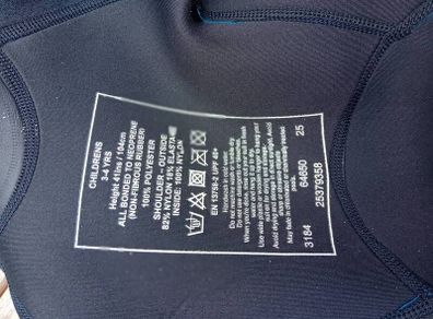 Wetsuit 3 to 4 years