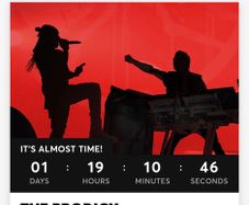 The Prodigy tickets x 4