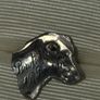 AR Brown Pewter Dog Head Pin Image 4