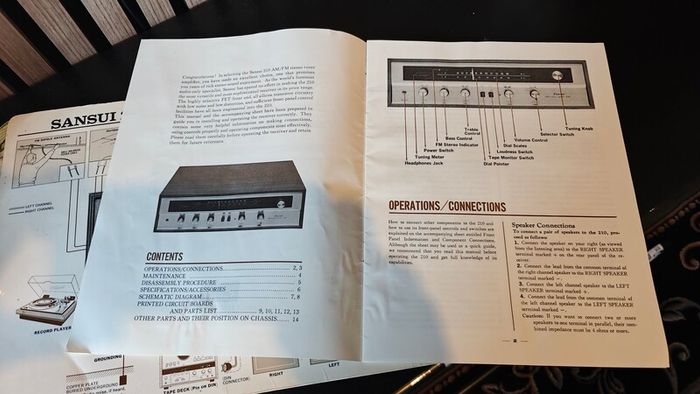 Sansui 210 Home Stereo Audio AM FM Vintage Receiver