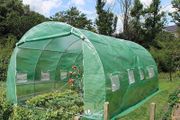 Polytunnel Greenhouse 4x3x2m  Poly Tunnels Gardening Walk In Pollytunnel Tent with Steel Frame