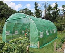 Polytunnel Greenhouse 4x3x2m  Poly Tunnels Gardening Walk In Pollytunnel Tent with Steel Frame